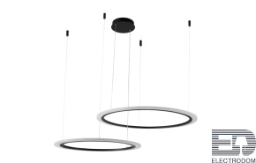 Люстра Crystal Lux MANZANA SP53W LED D600+800 BLACK - цена и фото